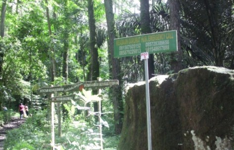 Petunjuk Arah di Grojogan Sewu