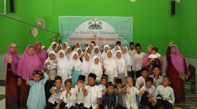 TPQ Nur Hidayah Adakan Gebyar Maulid Nabi Muhammad dan Tasyakuran Kelulusan Ujian Bersama TPQ 2018