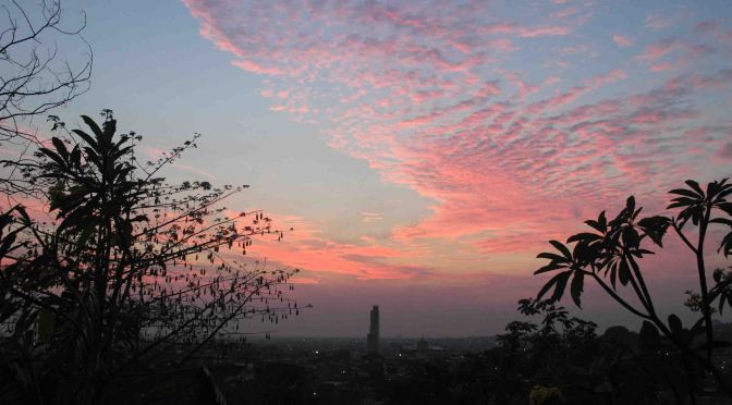 Awan Pagi Nan Cantik dari Taman Wilis Kota Semarang