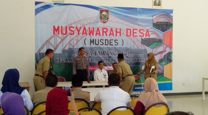 Musyawarah Desa Penting, Guna Pengembangan Desa Tawangsari Kec Teras Boyolali yang Lebih Maju dan Mandiri