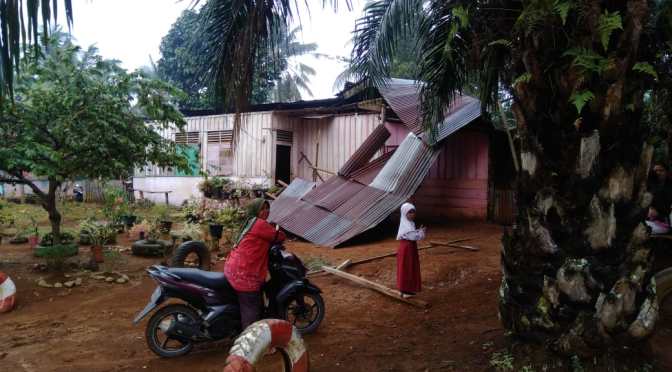 Hujan Sudah Turun di Tebo Jambi, Disertai Angin Kencang Puting Beliung