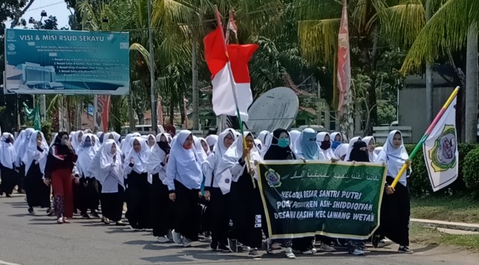 Pawai Akbar Santri Pondok Pesantren Se Kabupaten Musi Banyuasin