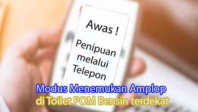 Modus Baru Penipuan  Menemukan Uang dalam Amplop di Toilet POM Bensin