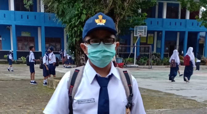Antusias Masuk Sekolah Hari Pertama SMP, Wildan KissParry Jr Sekayu