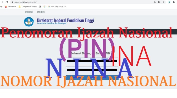Nomor Ijazah Nasional (NINA) Resmi Diberlakukan Sejak 28 Desember 2020 melalui Sistem Aplikasi PIN