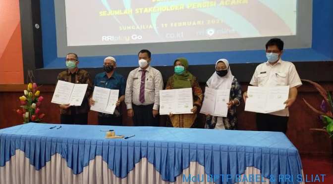 Diseminasikan Inotek Balitbangtan BPTP Babel Lakukan MoU Siaran dengan RRI Sungailiat Provinsi Bangka Belitung