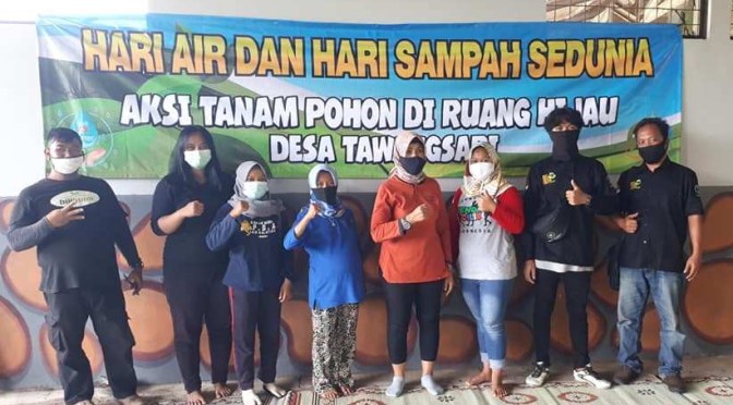 Desa Tawangsari melakukan Penghijauan dalam Rangka Hari Air dan Hari Sampah Sedunia