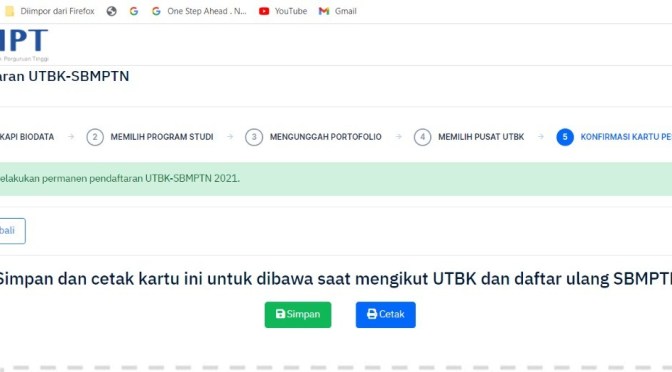Inilah Cara Mendaftar UTBK-SBMPTN 2021, Batas 1 April