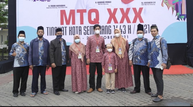 Kafilah MTQ Candisari Memboyong Satu Piala MTQ Tingkat Kota Semarang 2021