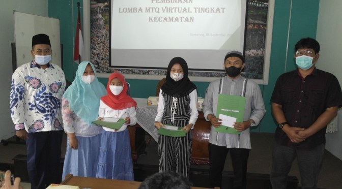 Badko LPQ Kecamatan Candisari Memberikan Penghargaan pada Juara Lomba MTQ Virtual Tingkat Kecamatan Candisari