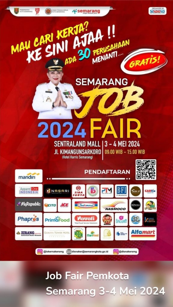 Job Fair Pemkota Semarang 3-4 Mei 2024